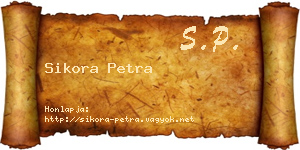 Sikora Petra névjegykártya