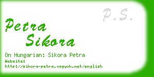 petra sikora business card